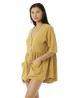 The Rip Curl Womens Premium Linen Dress in Gold