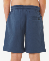 The Rip Curl Boys Boys Search Icon Fleece Shorts in Vintage Navy