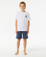 The Rip Curl Boys Boys Search Icon Fleece Shorts in Vintage Navy