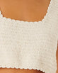 The Rip Curl Womens Oceans Together Crochet Top in Off White