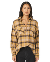 The Rip Curl Womens Sunday Flannel Shirt in Light Olive