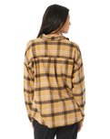 The Rip Curl Womens Sunday Flannel Shirt in Light Olive