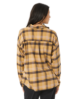 The Rip Curl Womens Sunday Flannel Shirt in Light Olive