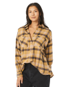 The Rip Curl Womens Sunday Flannel Shirt in Light Olive