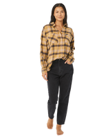 The Rip Curl Womens Sunday Flannel Shirt in Light Olive