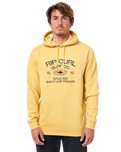 The Rip Curl Mens Radiate Fleece Hoodie in Yellow Daze