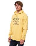 The Rip Curl Mens Radiate Fleece Hoodie in Yellow Daze