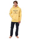 The Rip Curl Mens Radiate Fleece Hoodie in Yellow Daze