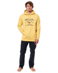 The Rip Curl Mens Radiate Fleece Hoodie in Yellow Daze