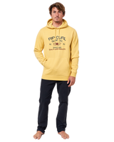 The Rip Curl Mens Radiate Fleece Hoodie in Yellow Daze