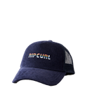 The Rip Curl Womens Revival Cord Trucker Cap in Navy