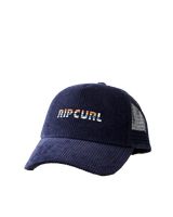 The Rip Curl Womens Revival Cord Trucker Cap in Navy