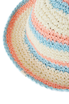 The Rip Curl Girls Girls Sun Stripe Crochet Hat in Pink