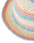 The Rip Curl Girls Girls Sun Stripe Crochet Hat in Pink