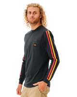 The Rip Curl Mens Surf Revival Collective T-Shirt in Black