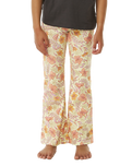 The Rip Curl Girls Girls Tropic Floral Bell Trousers in Lemon Ice