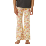 The Rip Curl Girls Girls Tropic Floral Bell Trousers in Lemon Ice