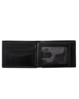 The Rip Curl Mens Stacked RFID Slim Wallet in Black