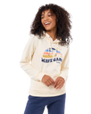 The Rip Curl Womens Melting Waves Fleece Hoodie in Off White