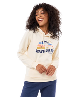 The Rip Curl Womens Melting Waves Fleece Hoodie in Off White