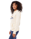 The Rip Curl Womens Melting Waves Fleece Hoodie in Off White