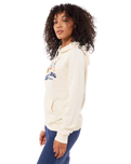 The Rip Curl Womens Melting Waves Fleece Hoodie in Off White