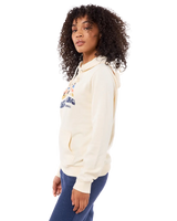 The Rip Curl Womens Melting Waves Fleece Hoodie in Off White