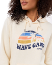 The Rip Curl Womens Melting Waves Fleece Hoodie in Off White