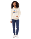 The Rip Curl Womens Melting Waves Fleece Hoodie in Off White