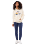 The Rip Curl Womens Melting Waves Fleece Hoodie in Off White