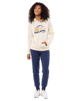 The Rip Curl Womens Melting Waves Fleece Hoodie in Off White