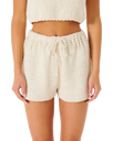 The Rip Curl Womens Oceans Together Crochet Shorts in Off White