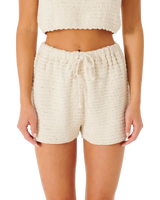 The Rip Curl Womens Oceans Together Crochet Shorts in Off White