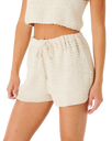 The Rip Curl Womens Oceans Together Crochet Shorts in Off White