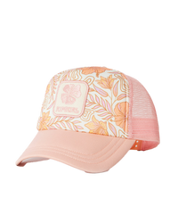 The Rip Curl Girls Girls Mixed Trucker Cap in Peach