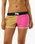 The Rip Curl Womens Hibiscus Heat Splice 3" Boardshorts in Black