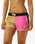 The Rip Curl Womens Hibiscus Heat Splice 3" Boardshorts in Black