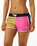 The Rip Curl Womens Hibiscus Heat Splice 3" Boardshorts in Black