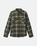 The Brixton Mens Bowery Flannel Shirt in Cypress Green, Washed Navy & Whitecap