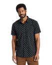 The Brixton Mens Charter Print Shirt in Black & Off White Geo