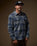 Bowery Arctic Stretch Fleece Shirt in Washed Navy & Beige Plaid