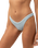 The Rhythm Womens Isla Rib Hi Cut Bikini Bottoms in Cool Blue