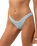 The Rhythm Womens Isla Rib Hi Cut Bikini Bottoms in Cool Blue