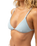 The Rhythm Womens Isla Rib Bralette Bikini Top in Cool Blue