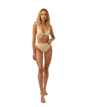 The Rhythm Womens Sunray Underwire Bikini Top in Gold