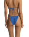 The Rhythm Womens Elodie Floral Smocked Tie Side Hi Cut Bikini Bottoms in Blue