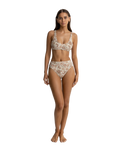 The Rhythm Womens Raya Paisley Crop Bikini Top in Natural