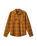 The Brixton Mens Bowery Summer Weight Flannel Shirt in Mustard & Brown & Red Brown