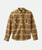 The Brixton Mens Bowery Heavyweight Flannel Shirt in Curry Yellow & Pinecone Brown