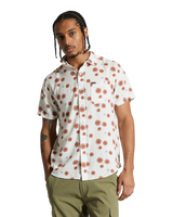 The Brixton Mens Charter Slub Shirt in Off White Umbrella Scene